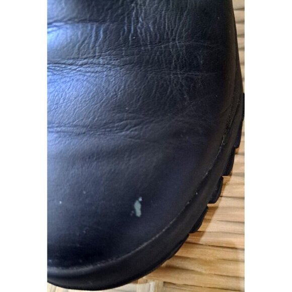 Salomon ContraGrip Men's 8 Black Leather Slip-In Work Shoe FLAWS - Picture 10 of 13